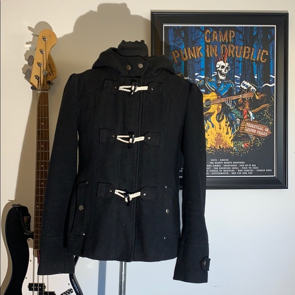 Hot Topic Peacoat with Faux Bone Closures - Picture 5 of 5